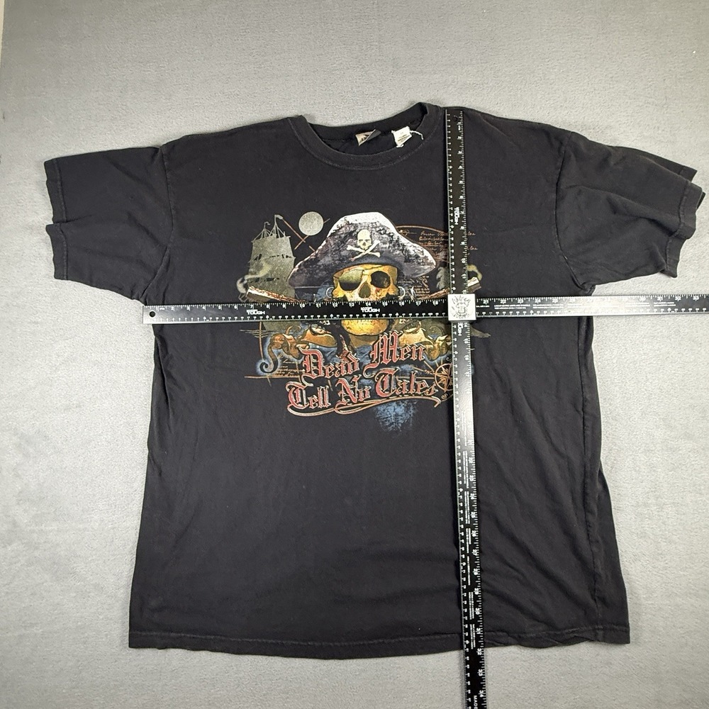 Vintage Liquid Blue Pirate Shirt Men's 3XL Dead Men Tell No Tales Skull Graphic - Picture 3 of 7